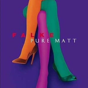 Falke Pure Matt 100 Opaque Tights in Orange Sz.S/M